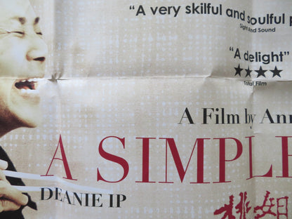 A SIMPLE LIFE UK QUAD POSTER FOLDED ANDY LAU DEANIE IP 2011 - Rendezvous Cinema