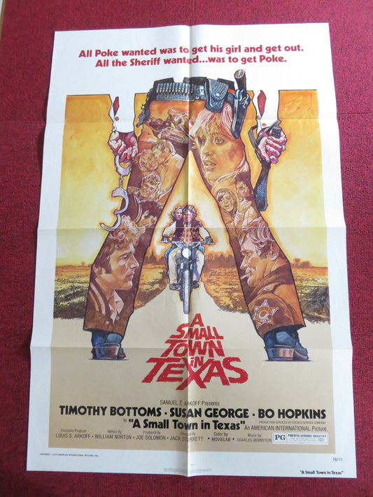 A SMALL TOWN IN TEXAS FOLDED US ONE SHEET POSTER TIMOTHY BOTTOMS S. GEORGE 1976 - Rendezvous Cinema