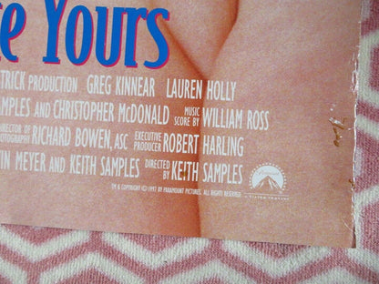 A SMILE LIKE YOURS ONE SHEET ROLLED POSTER GREG KINNER LAUREN HOLLY 1997 - Rendezvous Cinema