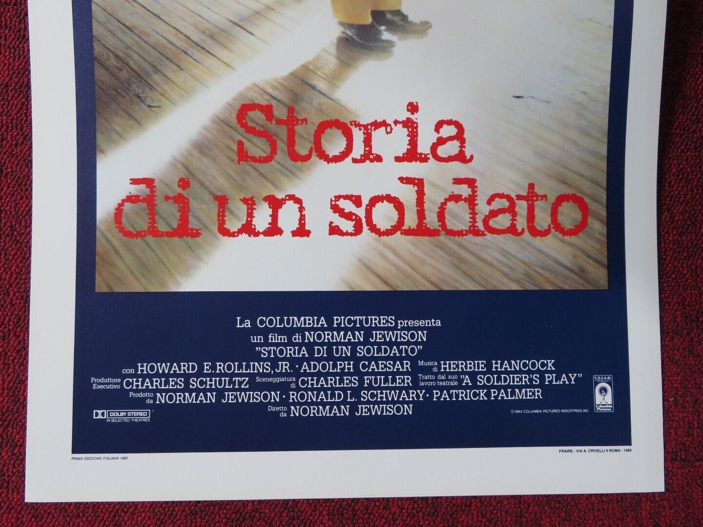 A SOLDIER'S STORY ITALIAN LOCANDINA (27.5"x13") POSTER HOWARD E.ROLLINS 1985 - Rendezvous Cinema