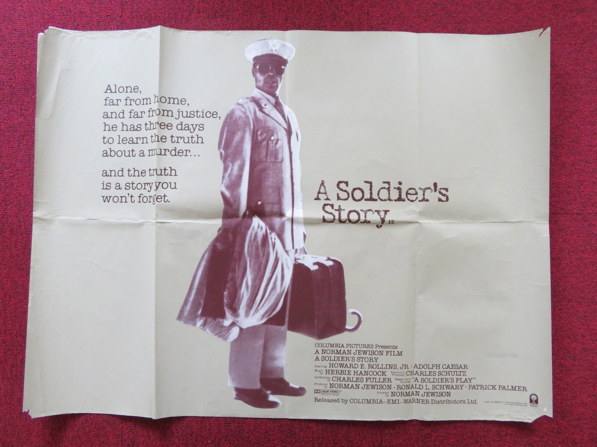 A SOLDIER'S STORY UK QUAD POSTER FOLDED HOWARD E. ROLLINS 1984 - Rendezvous Cinema