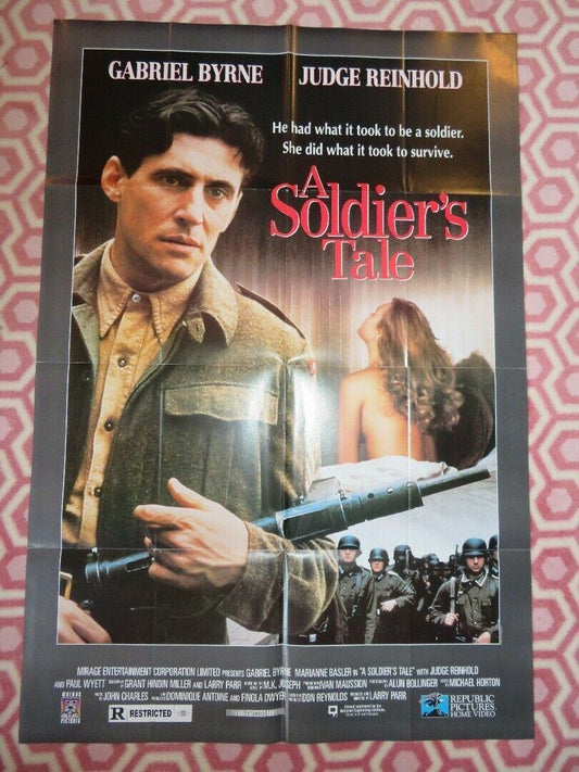 A SOLDIER'S TALE VIDEO VHS POSTER FOLDED GABRIEL BYRNE JUDGE REINHOLD 1988 - Rendezvous Cinema