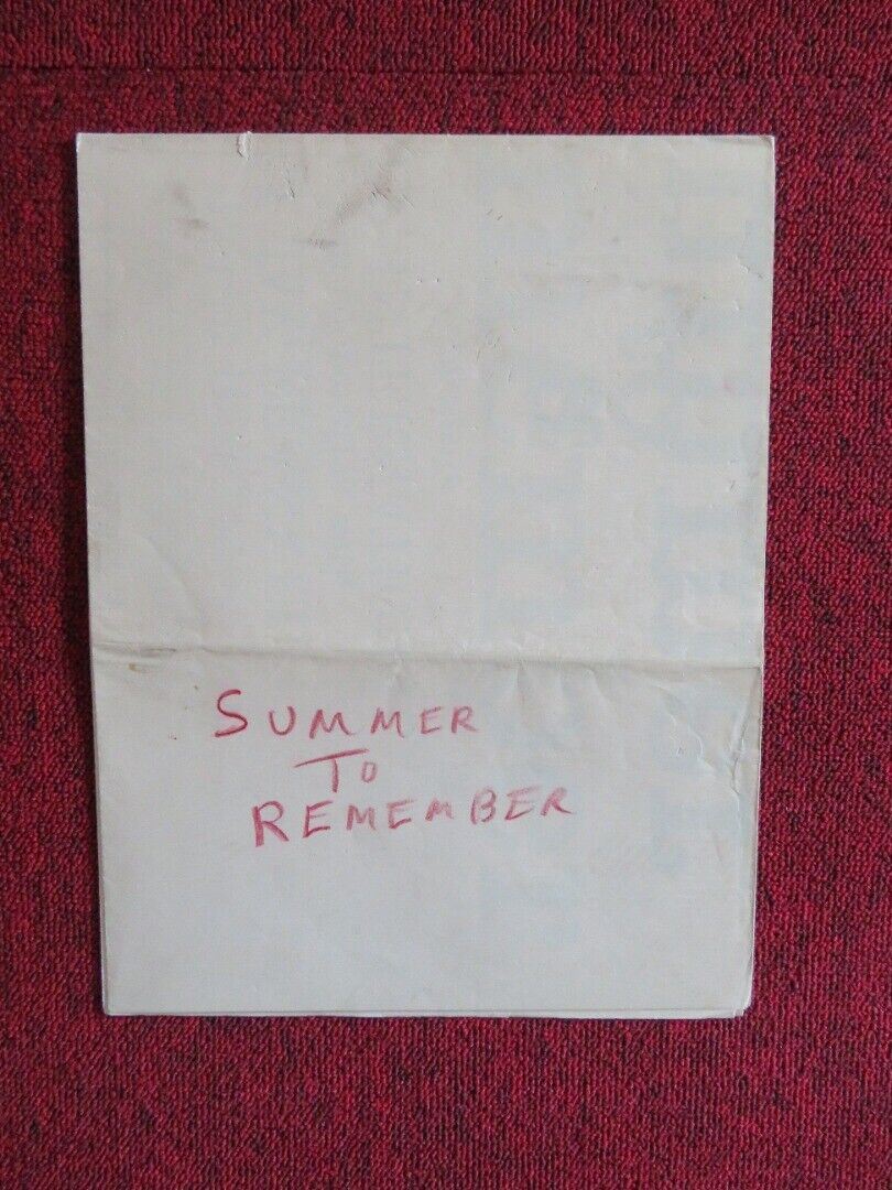 A SUMMER TO REMEMBER/ SERGE FOLDED US ONE SHEET POSTER BORYA BARKHATOV 1960 - Rendezvous Cinema