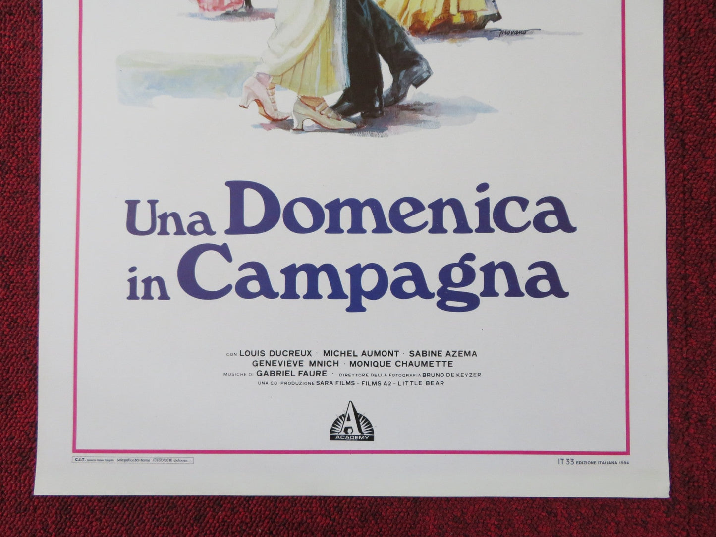 A SUNDAY IN THE COUNTRY ITALIAN LOCANDINA POSTER LOUIS DUCREUX M. AUMONT 1984 - Rendezvous Cinema