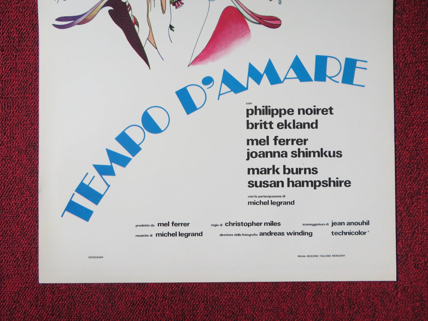 A TIME FOR LOVING ITALIAN LOCANDINA POSTER BRITT EKLAND PHILIPPE NOIRET 1976 - Rendezvous Cinema