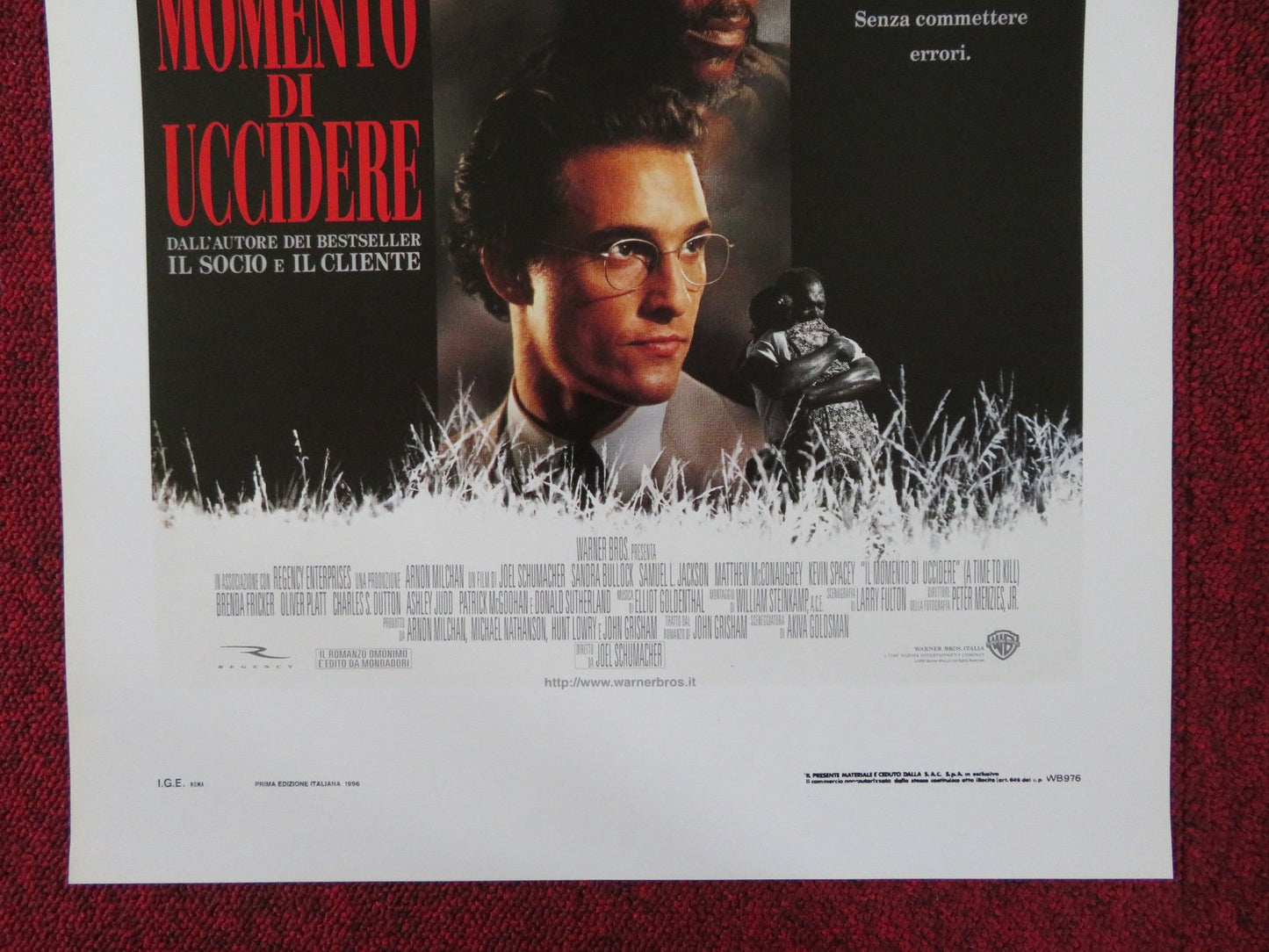 A TIME TO KILL ITALIAN LOCANDINA POSTER SANDRA BULLOCK SAMUEL L. JACKSON 1996 - Rendezvous Cinema