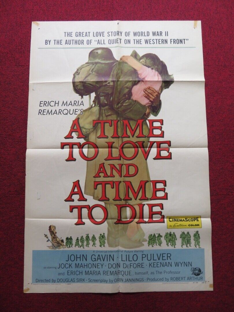 A TIME TO LOVE AND A TIME TO DIE FOLDED US ONE SHEET POSTER JOHN GAVIN 1958 - Rendezvous Cinema