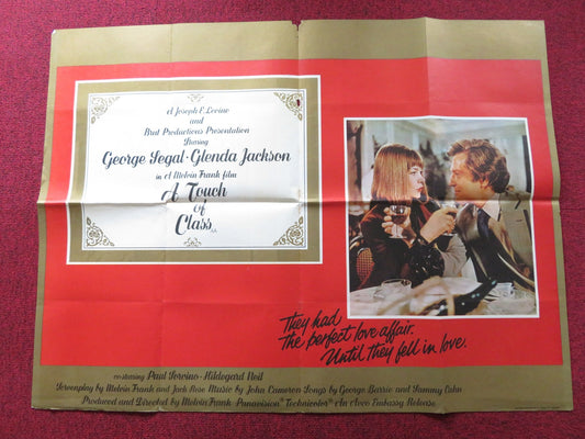 A TOUCH OF CLASS UK QUAD POSTER FOLDED GEORGE SEGAL GLENDA JACKSON 1973 - Rendezvous Cinema