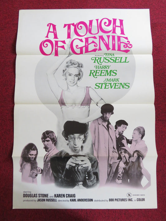 A TOUCH OF GENIE US TRI FOLDED ONE SHEET ROLLED POSTER TINA RUSSELL 1974 - Rendezvous Cinema