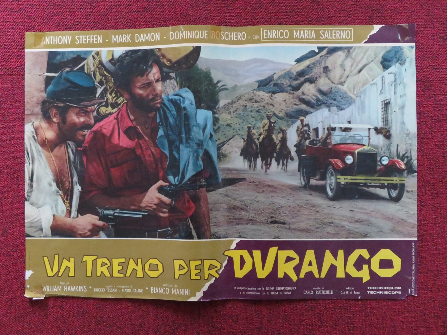 A TRAIN FOR DURANGO - B ITALIAN FOTOBUSTA POSTER ANTHONY STEFFEN MARK DAMON 1968 - Rendezvous Cinema