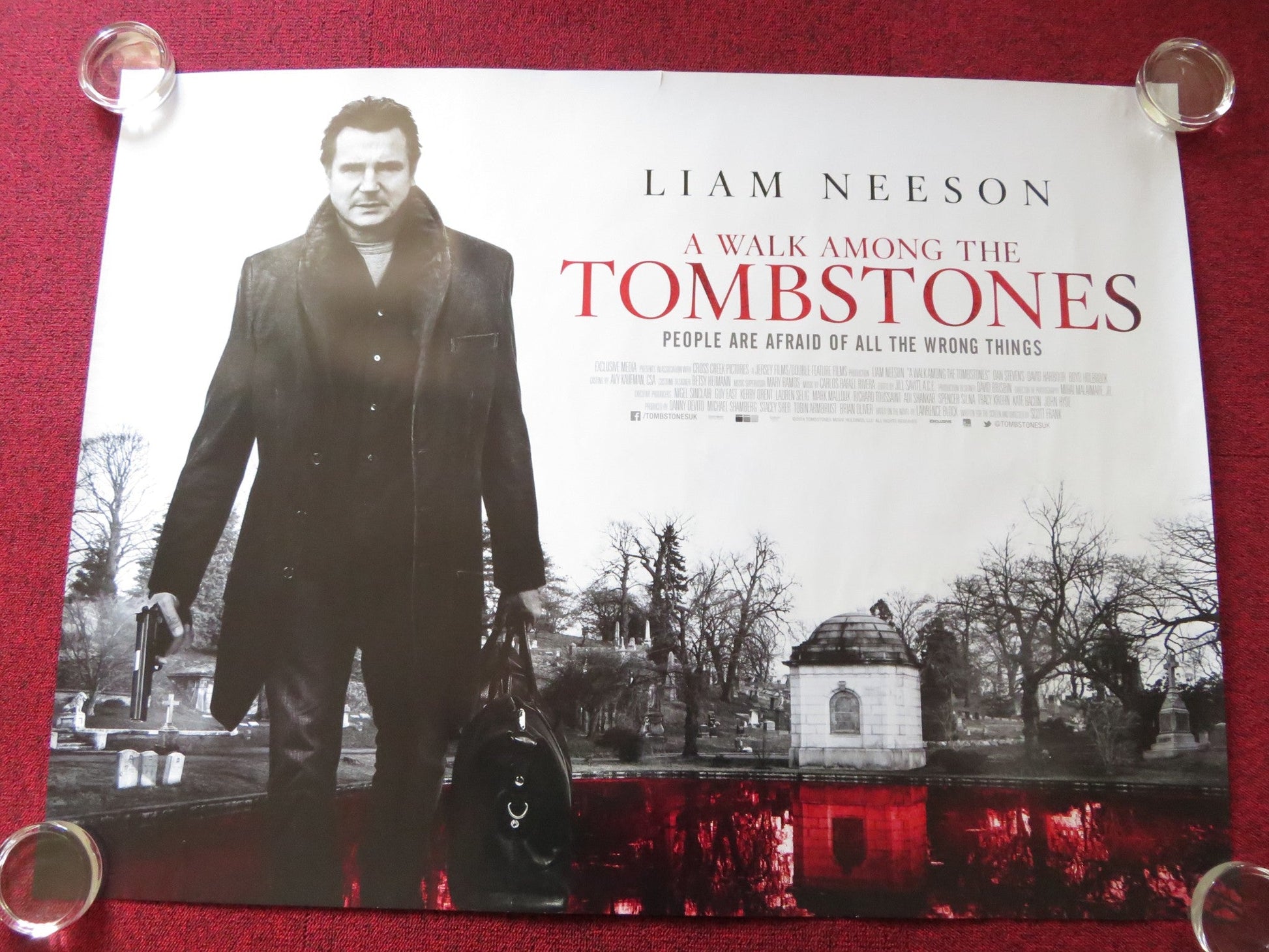 A WALK AMONG THE TOMBSTONES UK QUAD (30"x 40") ROLLED POSTER LIAM NEESON 2014 - Rendezvous Cinema