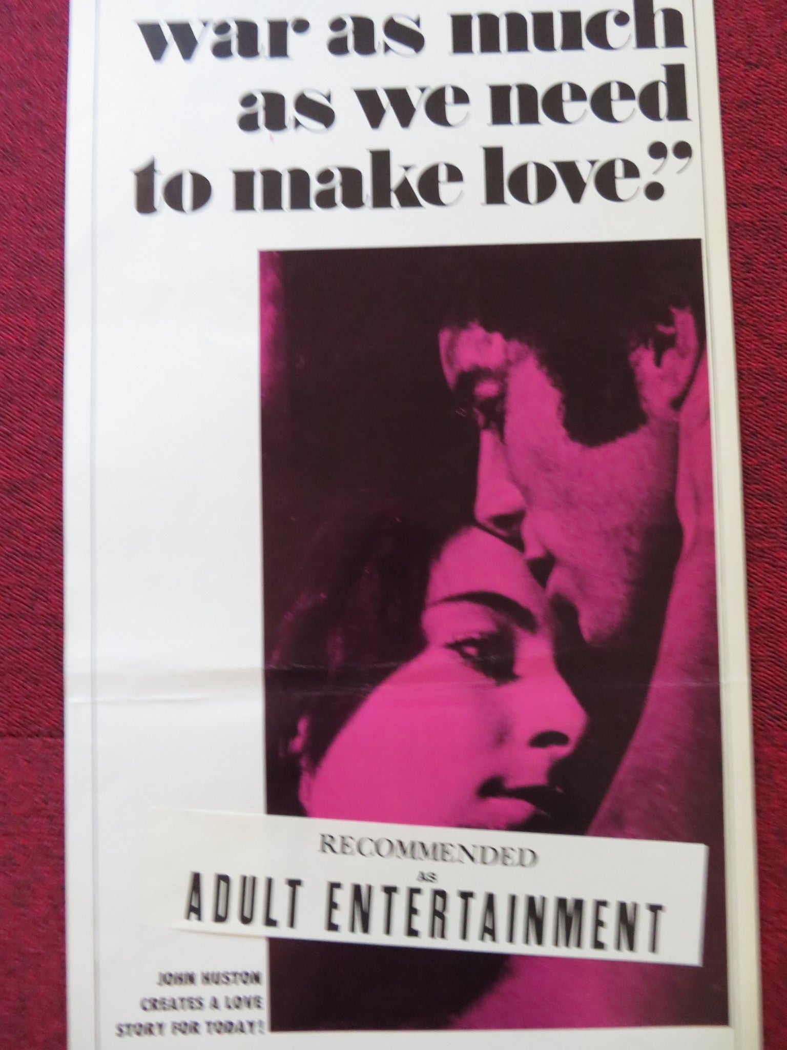 A WALK WITH LOVE AND DEATH US INSERT (14"x 36") POSTER ANJELICA HUSTON 1969 - Rendezvous Cinema