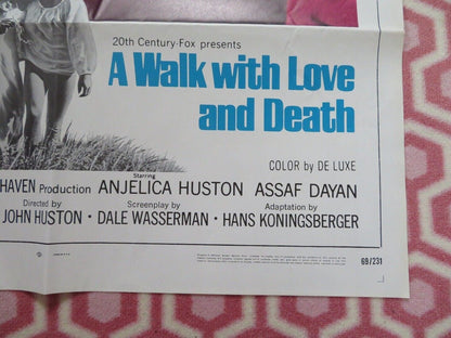 A WALK WITH LOVE & DEATH US ONE SHEET POSTER ANJELICA HUSTON 1969 - Rendezvous Cinema