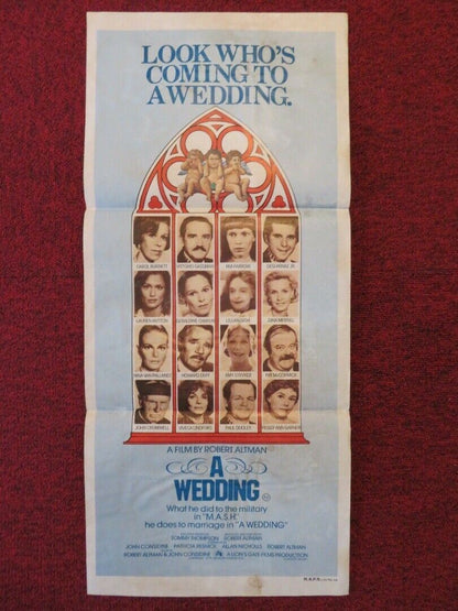 A WEDDING FOLDED AUSTRALIAN DAYBILL POSTER Carol Burnett Mia Farrow 1978 - Rendezvous Cinema