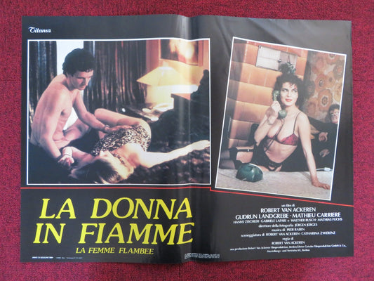 A WOMAN IN FLAMES - C ITALIAN FOTOBUSTA POSTER GUDRUN LANDGREBE CARRIERE 1984 - Rendezvous Cinema