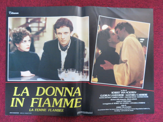 A WOMAN IN FLAMES - E ITALIAN FOTOBUSTA POSTER GUDRUN LANDGREBE CARRIERE 1984 - Rendezvous Cinema