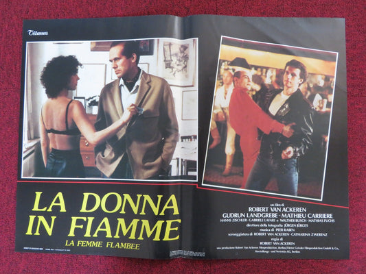 A WOMAN IN FLAMES - F ITALIAN FOTOBUSTA POSTER GUDRUN LANDGREBE CARRIERE 1984 - Rendezvous Cinema