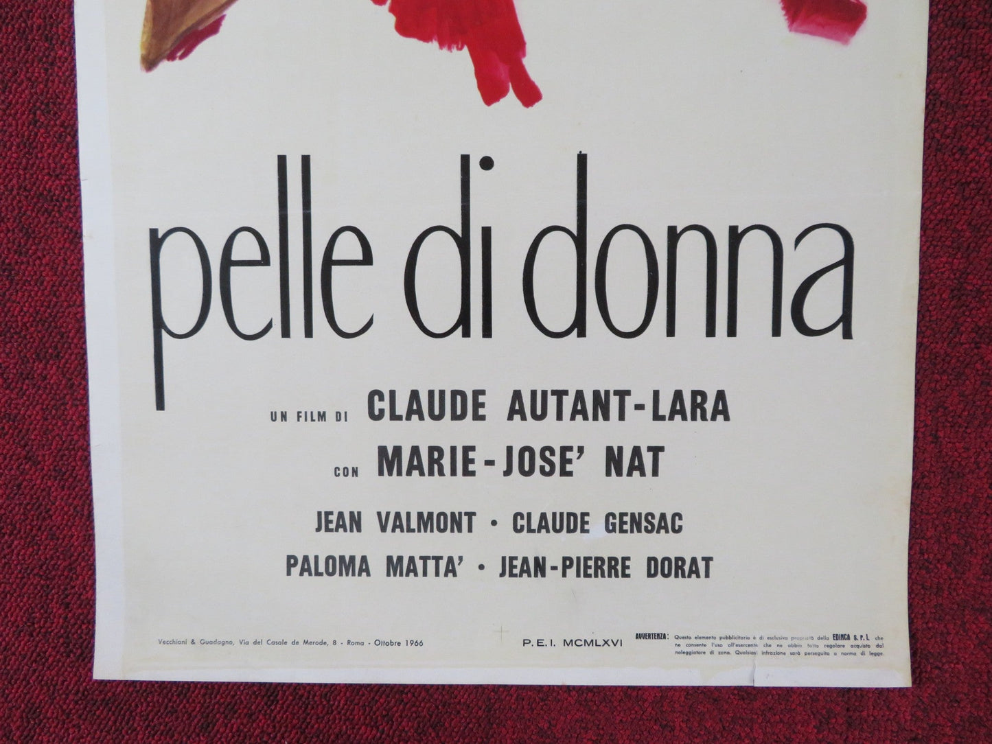 A WOMAN IN WHITE ITALIAN LOCANDINA POSTER MARIE - JOSE NAT JEAN VALMONT 1966 - Rendezvous Cinema