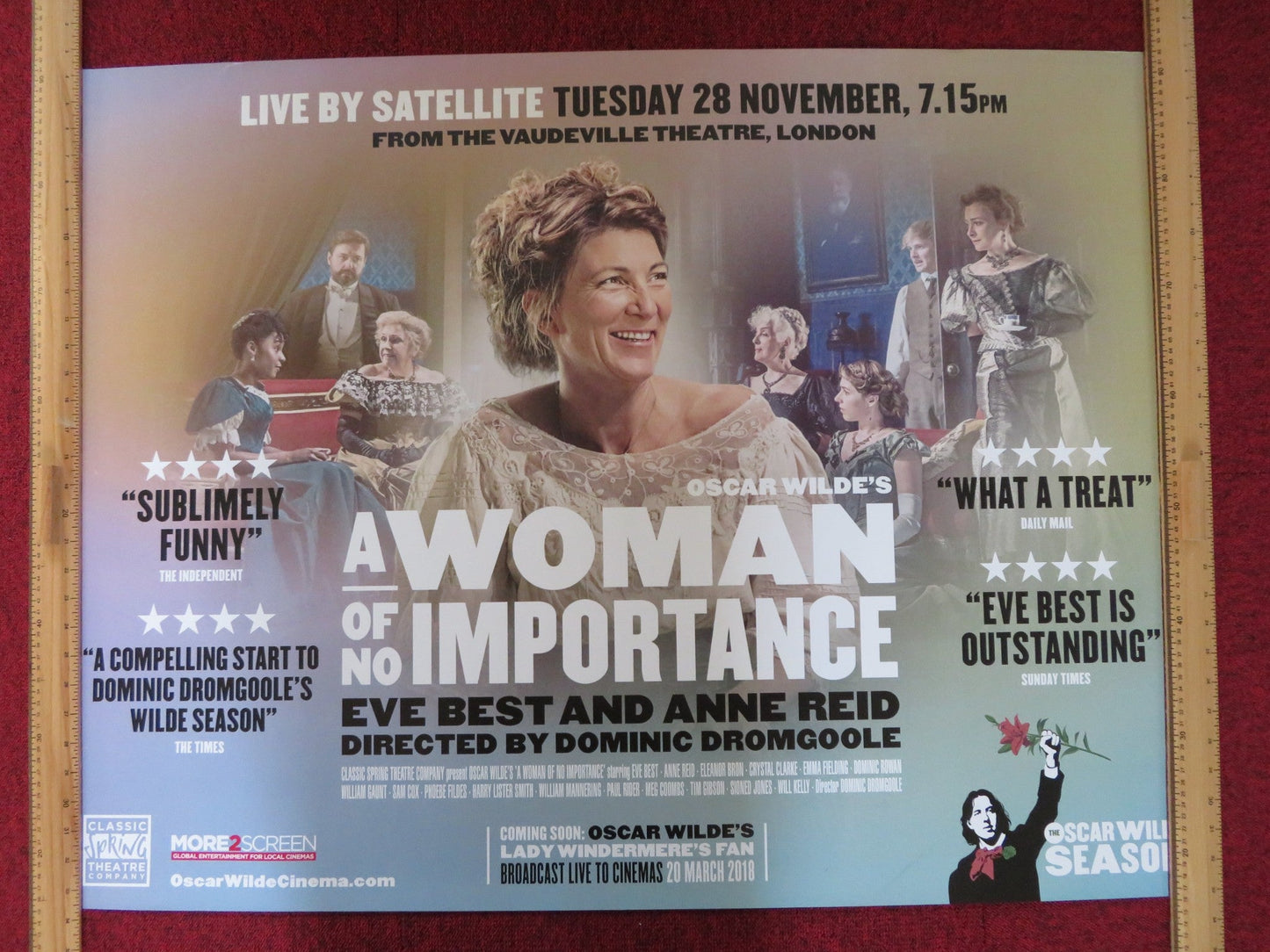 A WOMAN OF NO IMPORTANCE UK QUAD (30"x 40") ROLLED POSTER OSCAR WILDE 2018 - Rendezvous Cinema