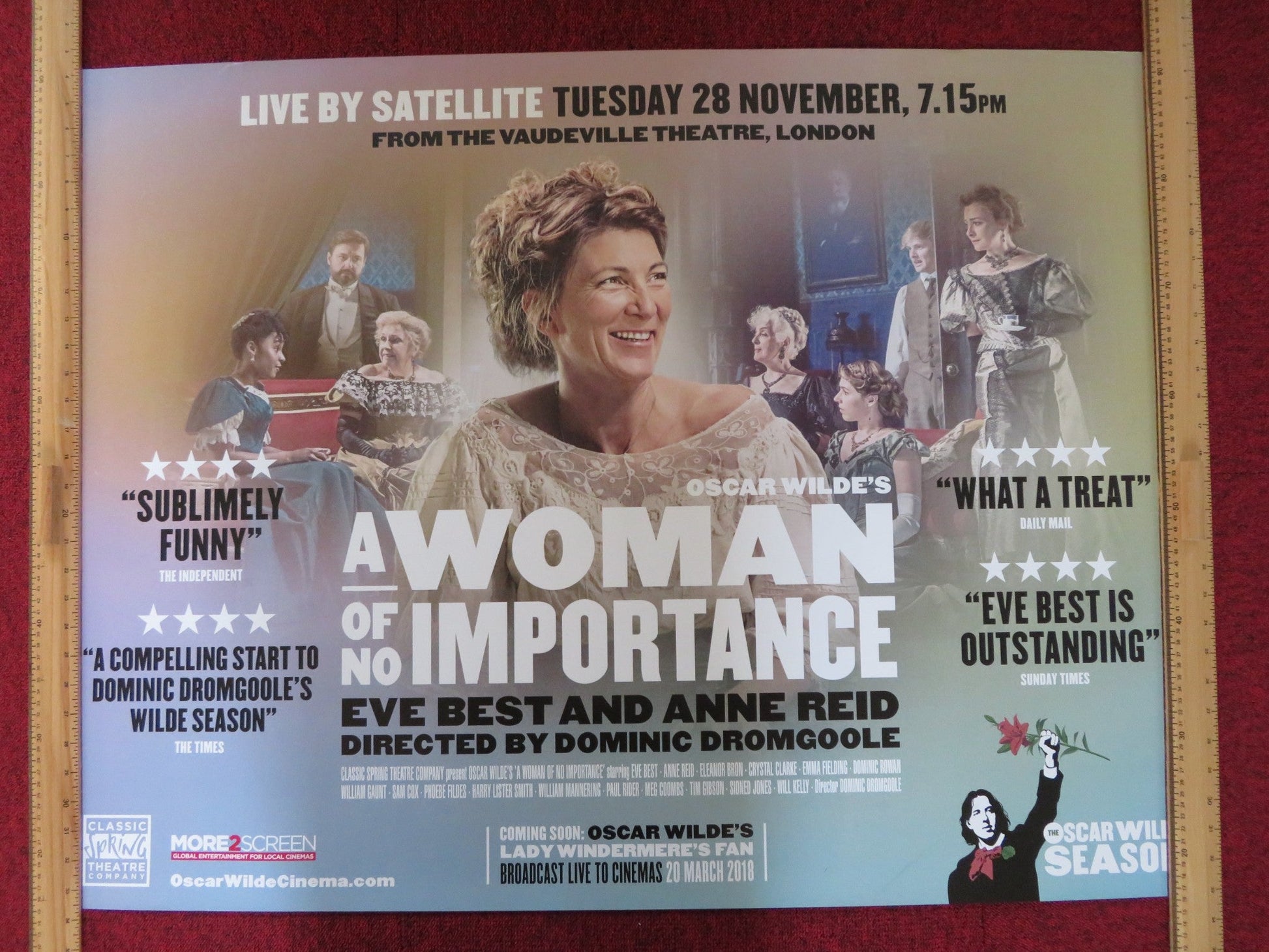 A WOMAN OF NO IMPORTANCE UK QUAD (30"x 40") ROLLED POSTER OSCAR WILDE 2018 - Rendezvous Cinema