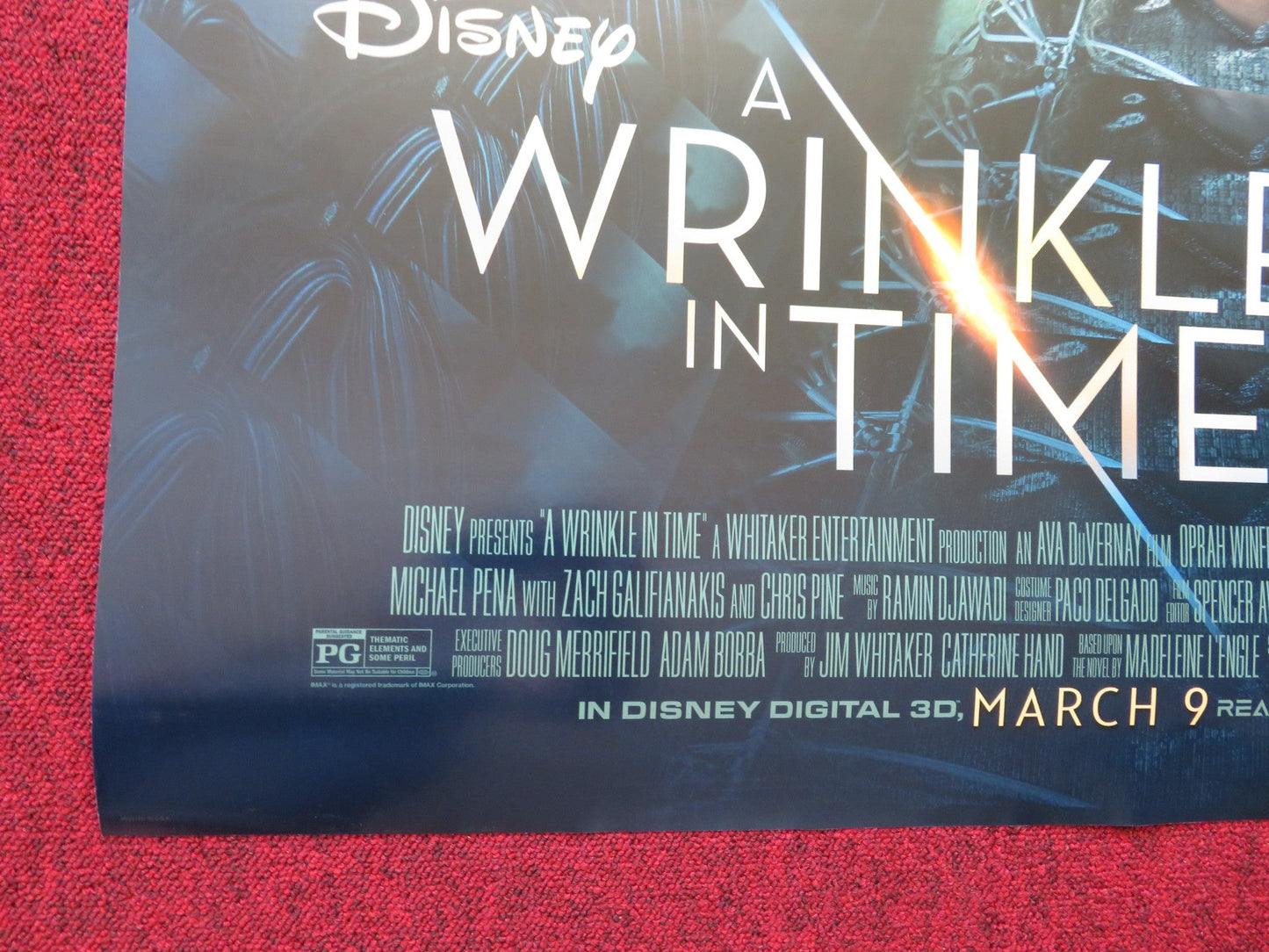 A WRINKLE IN TIME US ONE SHEET ROLLED POSTER STORM REID OPRAH WINFREY 2018 - Rendezvous Cinema