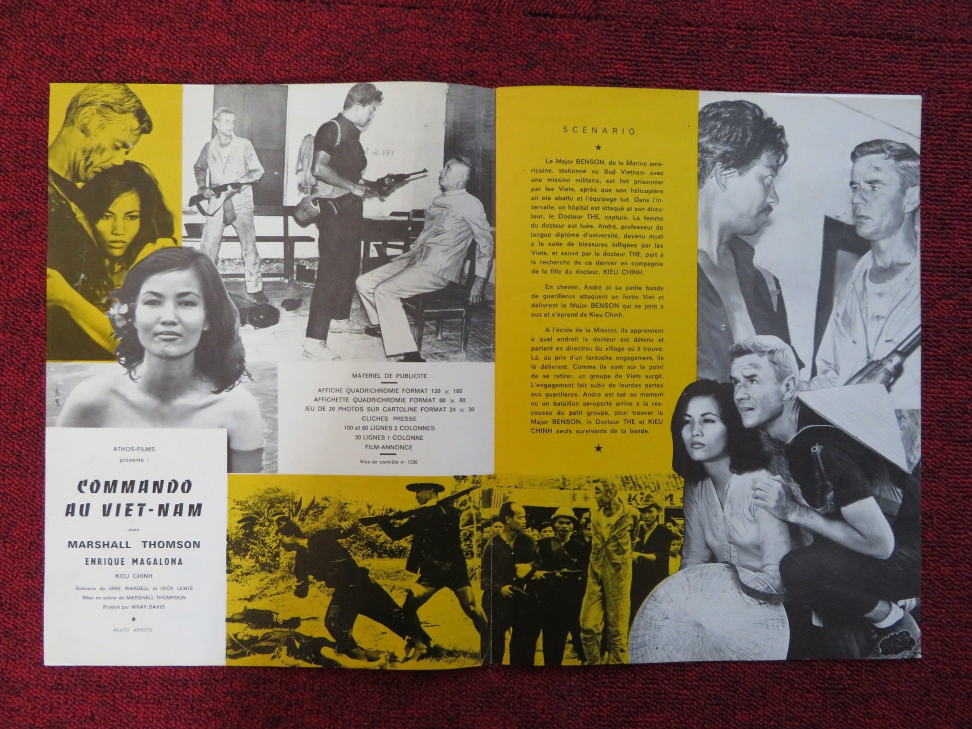 A YANK IN VIET - NAM FRENCH BROCHURE MARSHALL THOMSON ENRIQUE MAGALONA 1964 - Rendezvous Cinema