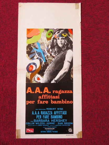 A.A.A. RAGAZZA AFFITTASI PER FARE...ITALIAN LOCANDINA (27.5"x13") POSTER 1971 - Rendezvous Cinema