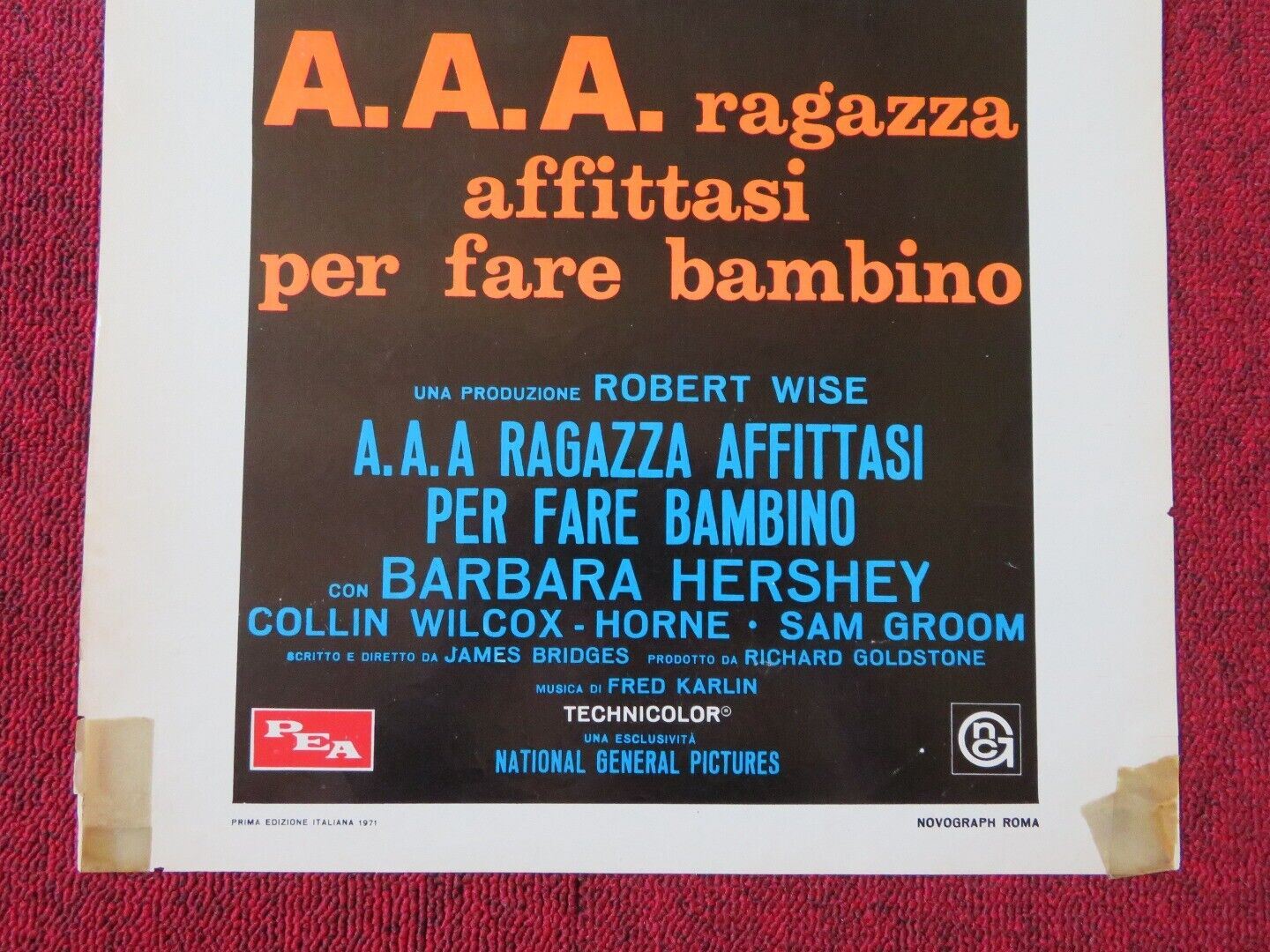 A.A.A. RAGAZZA AFFITTASI PER FARE...ITALIAN LOCANDINA (27.5"x13") POSTER 1971 - Rendezvous Cinema