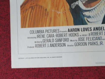 AARON LOVES ANGELA - STYLE B FOLDED US ONE SHEET POSTER MOSES GUN 1975 75/252 - Rendezvous Cinema