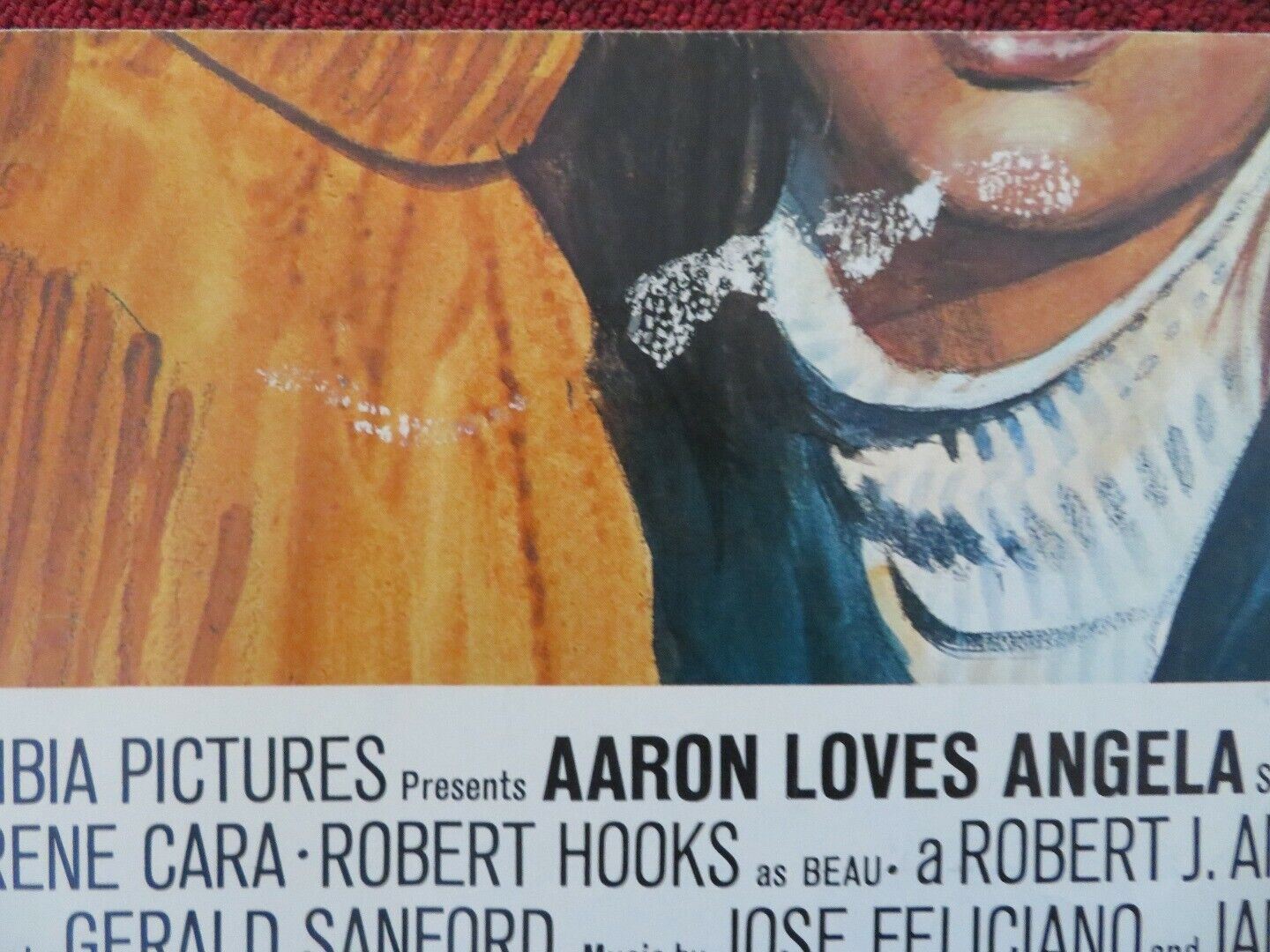 AARON LOVES ANGELA - STYLE B FOLDED US ONE SHEET POSTER MOSES GUN 1975 75/252 - Rendezvous Cinema