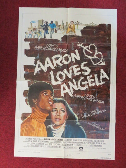 AARON LOVES ANGELA - STYLE B FOLDED US ONE SHEET POSTER MOSES GUN 1975 75/252 - Rendezvous Cinema