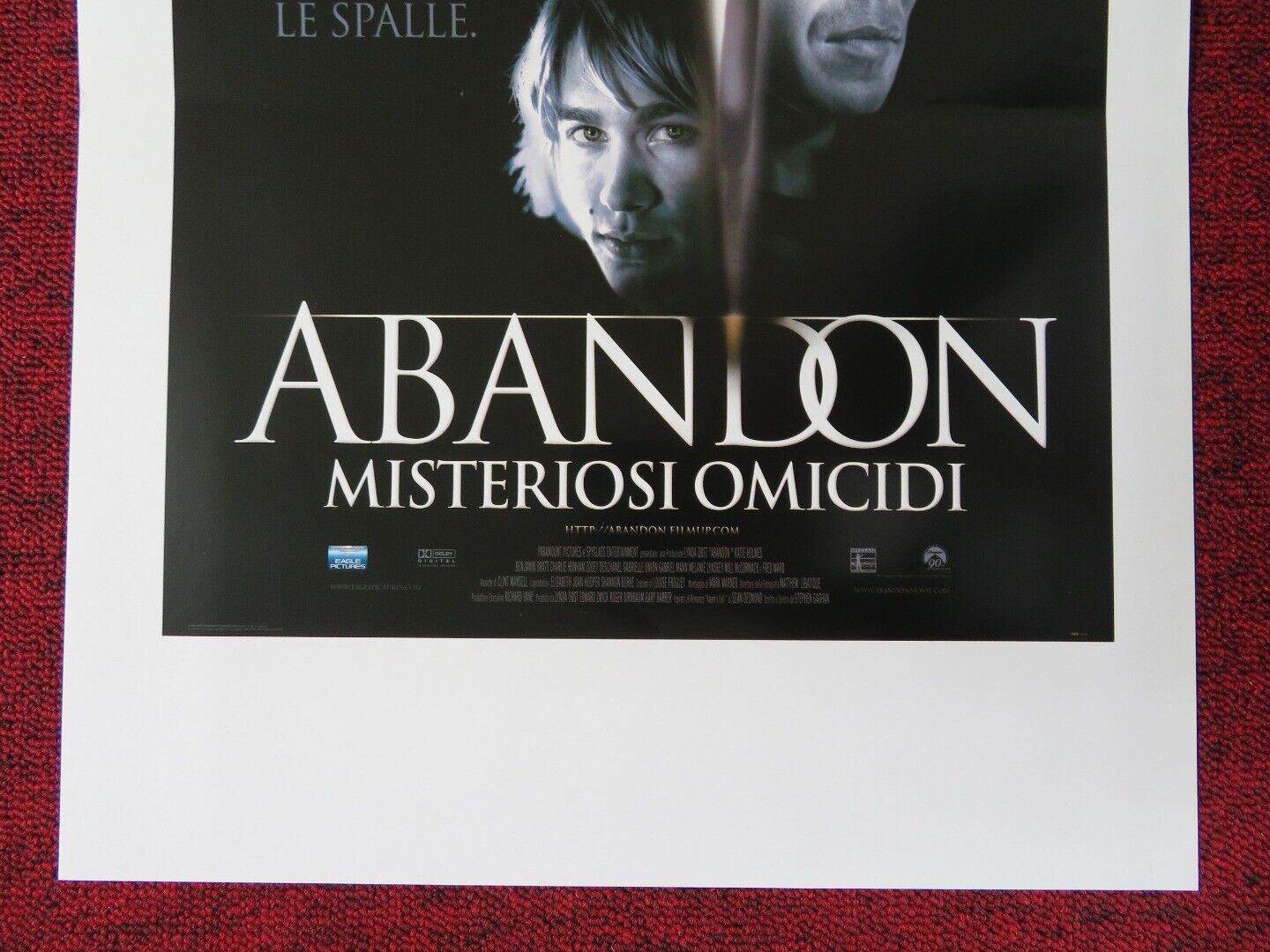 ABANDON ITALIAN LOCANDINA (27.5"x13") POSTER KATIE HOLMES BENJAMIN BRATT 2002 - Rendezvous Cinema