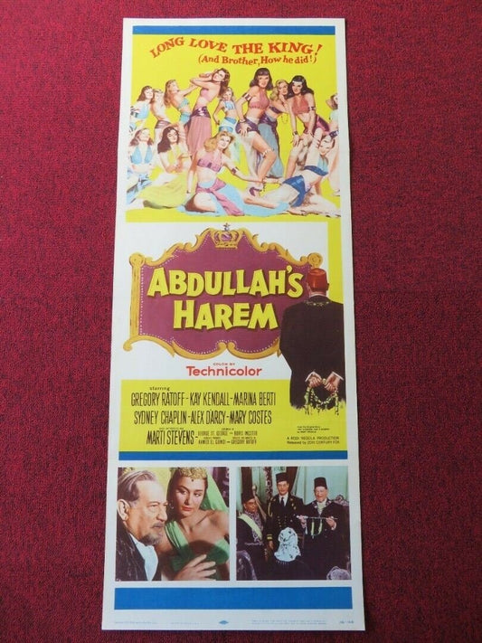 ABDULLAH'S HAREM US INSERT (14"x 36") POSTER GREGORY RATOFF KAY KENDALL 1956 - Rendezvous Cinema