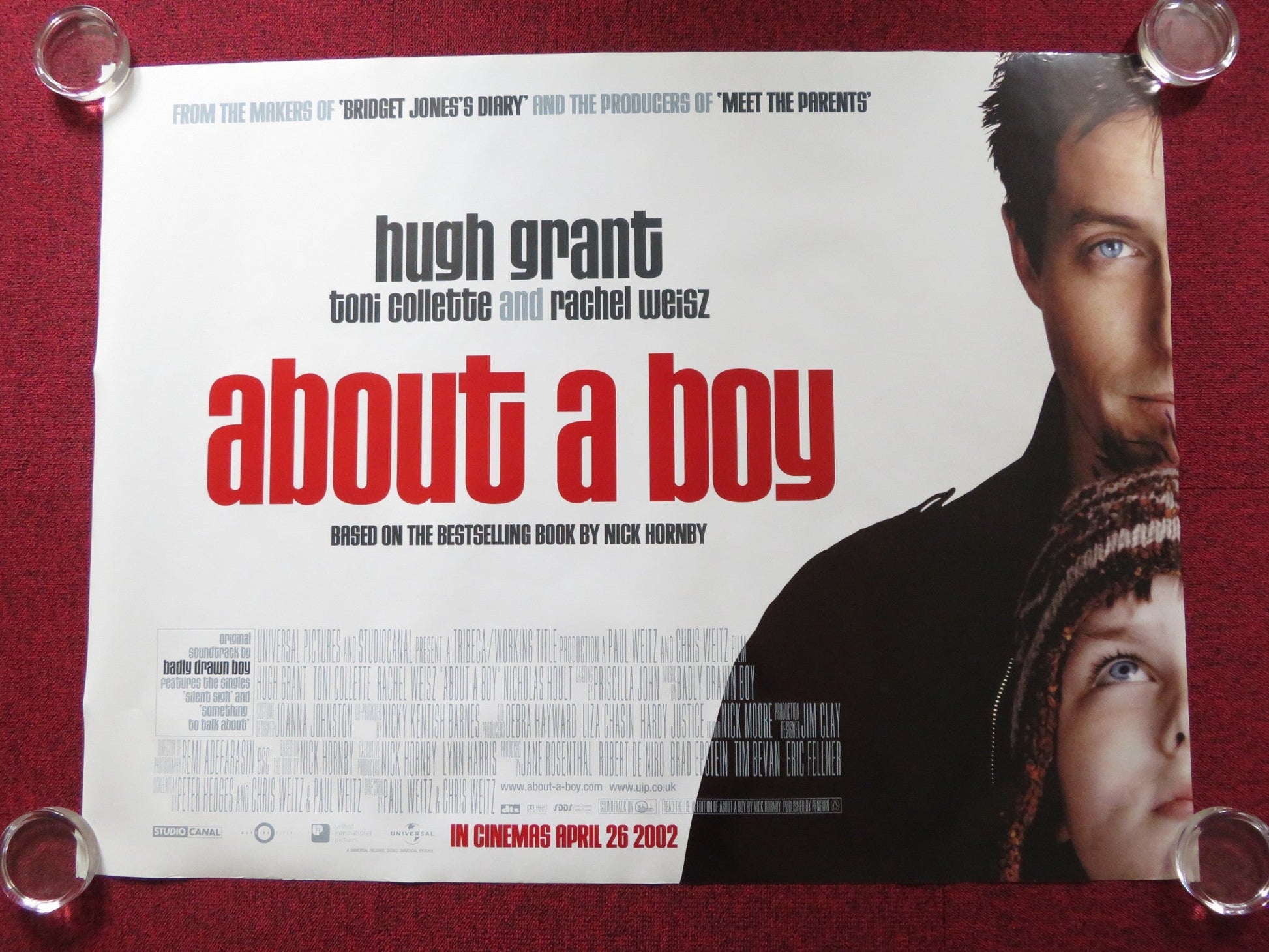 ABOUT A BOY UK QUAD (30"x 40") ROLLED POSTER HUGH GRANT NICHOLAS HOULT 2002 - Rendezvous Cinema