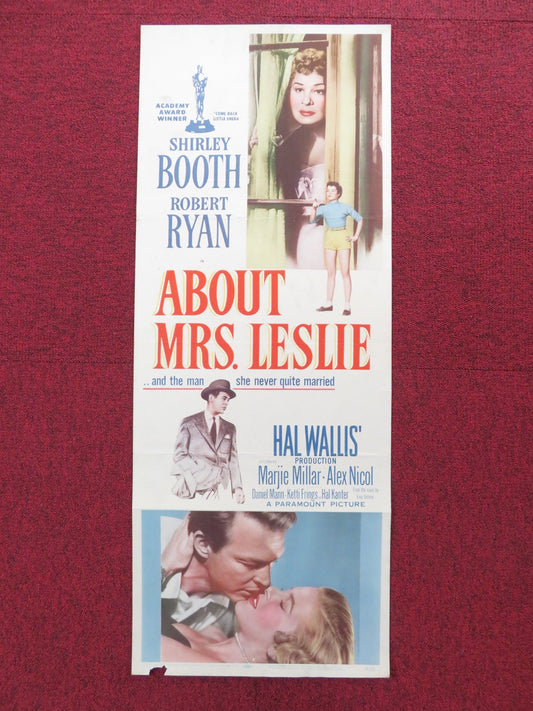 ABOUT MRS. LESLIE US INSERT (14"x 36") POSTER SHIRLEY BOOTH ROBERT RYAN 1954 - Rendezvous Cinema