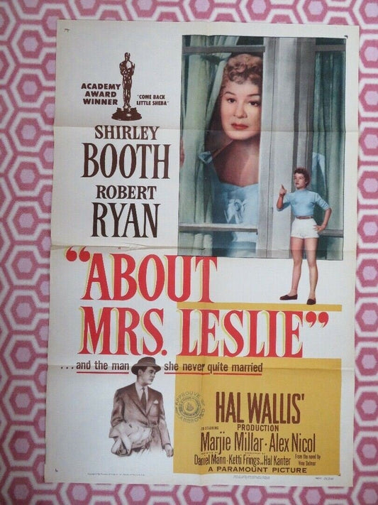 ABOUT MRS LESLIE US ONE SHEET (27 x 41) POSTER SHIRLEY BOOTH ROBERT RYAN 1954 - Rendezvous Cinema