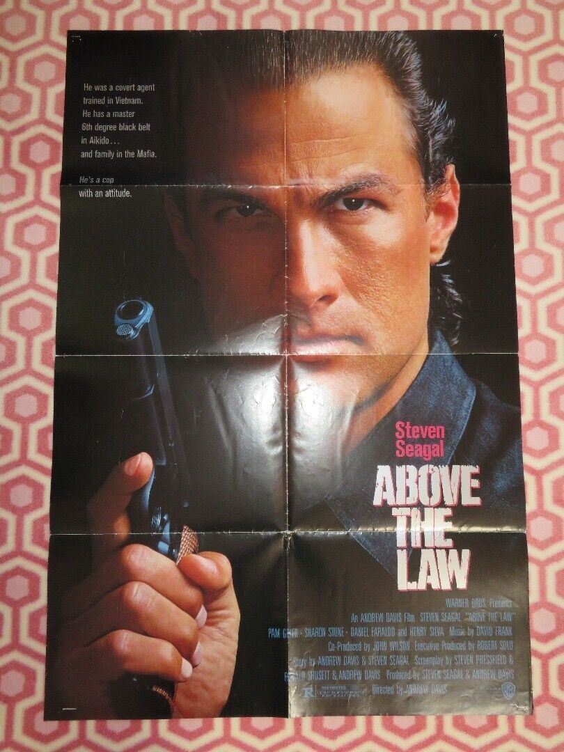 ABOVE THE LAW FOLDED US ONE SHEET POSTER STEVEN SEAGAL PAM GRIER 1988 - Rendezvous Cinema