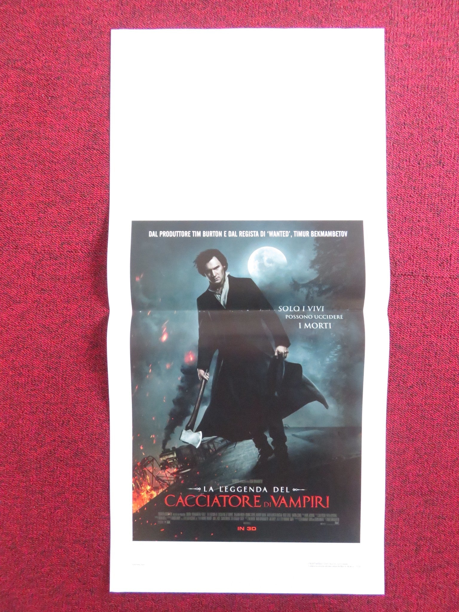 ABRAHAM LINCOLN: VAMPIRE HUNTER ITALIAN LOCANDINA POSTER BENJAMIN WALKER 2012 - Rendezvous Cinema