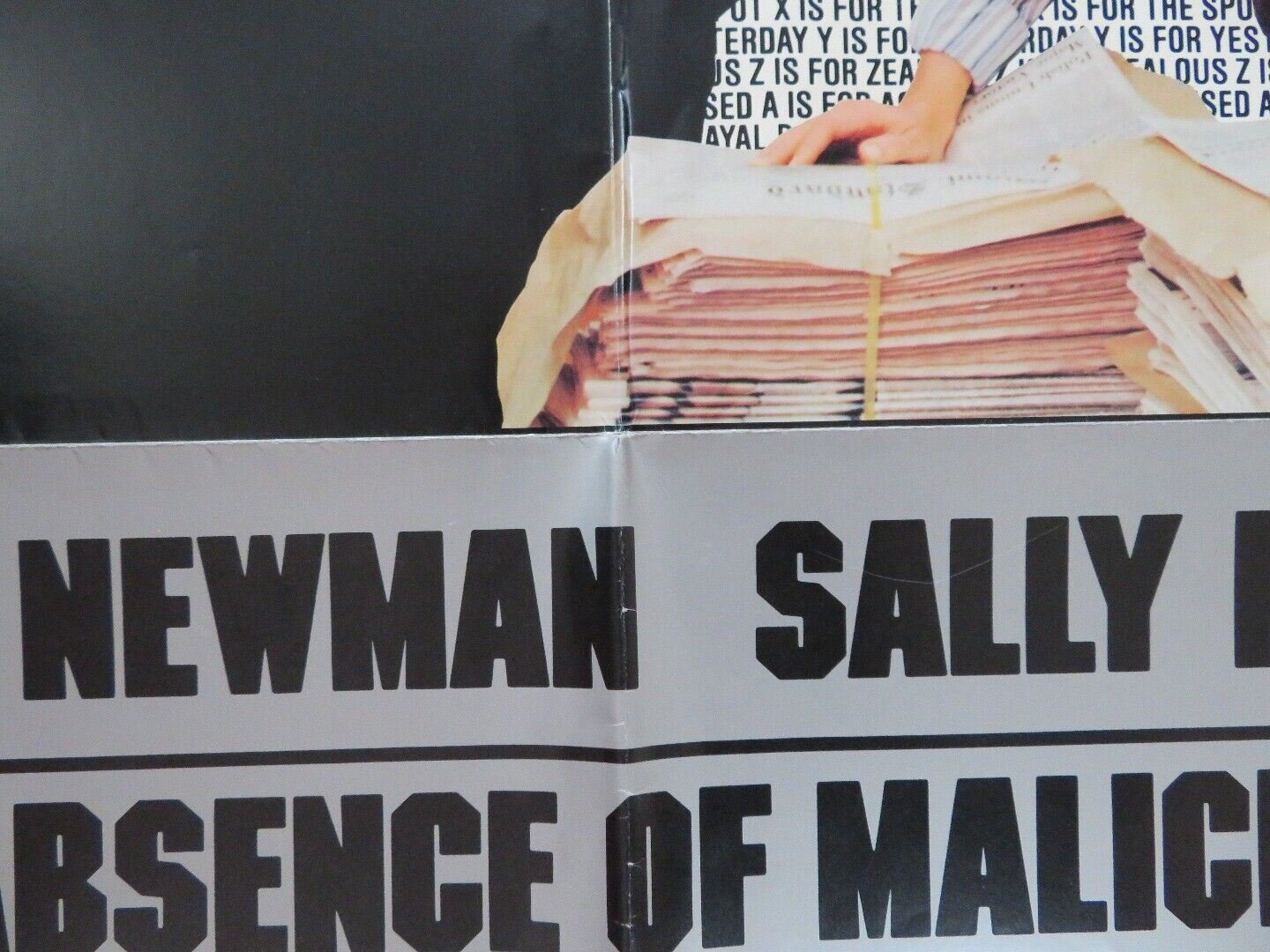 ABSENCE OF MALICE US ONE SHEET POSTER PAUL NEWMAN SALLY FIELD 1981 - Rendezvous Cinema