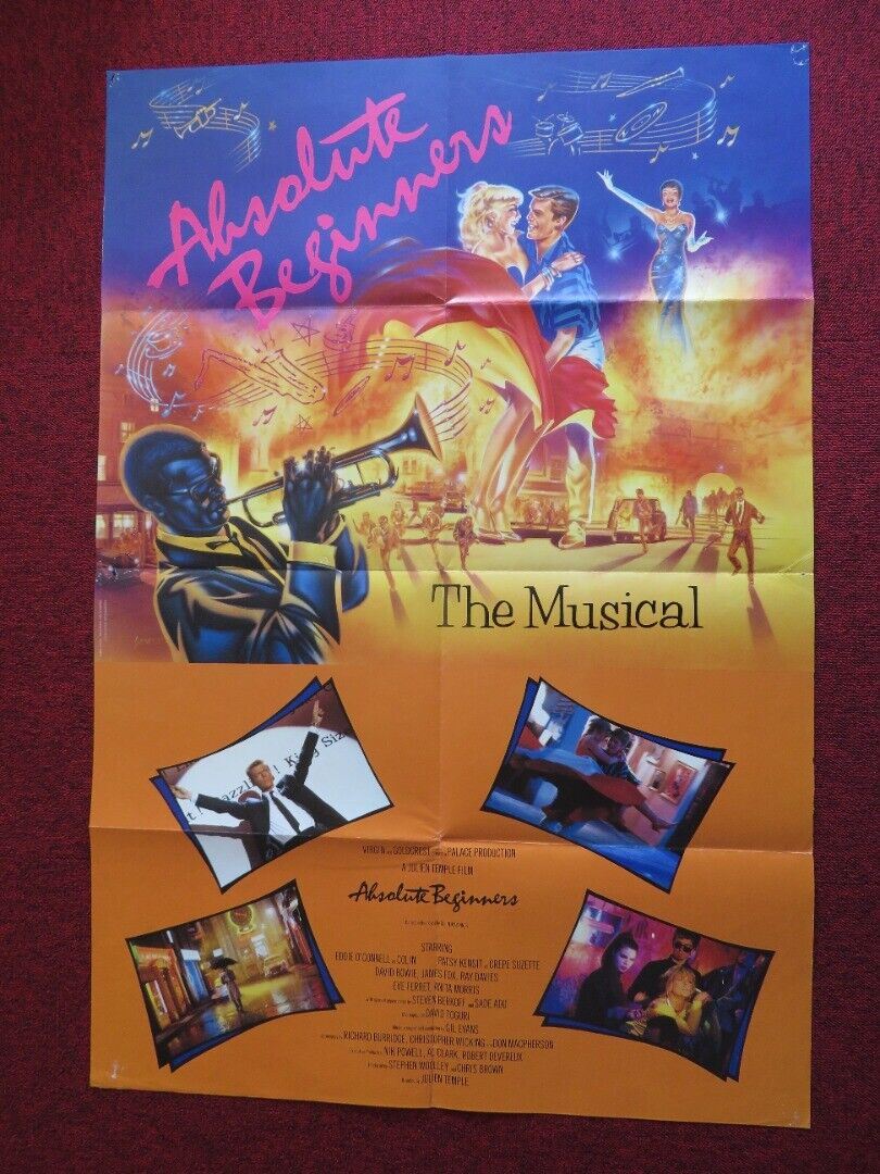 ABSOLUTE BEGINNERS FOLDED US ONE SHEET POSTER DAVID BOWIE PATRSY KENSIT 1966 - Rendezvous Cinema