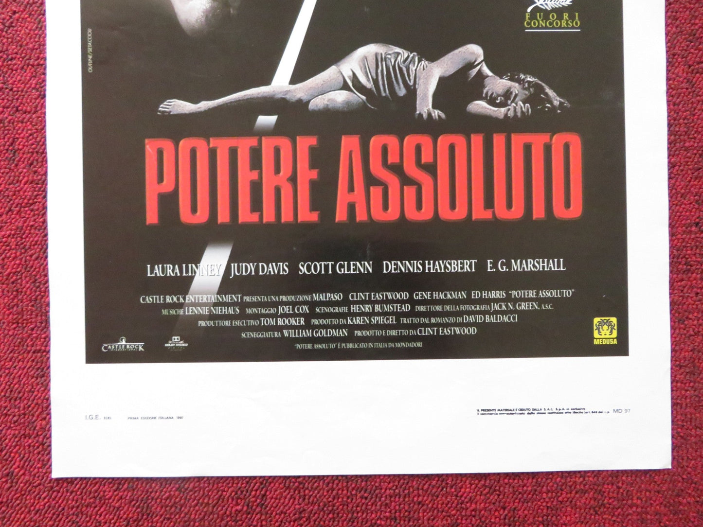 ABSOLUTE POWER ITALIAN LOCANDINA POSTER CLINT EASTWOOD GENE HACKMAN 1997 - Rendezvous Cinema