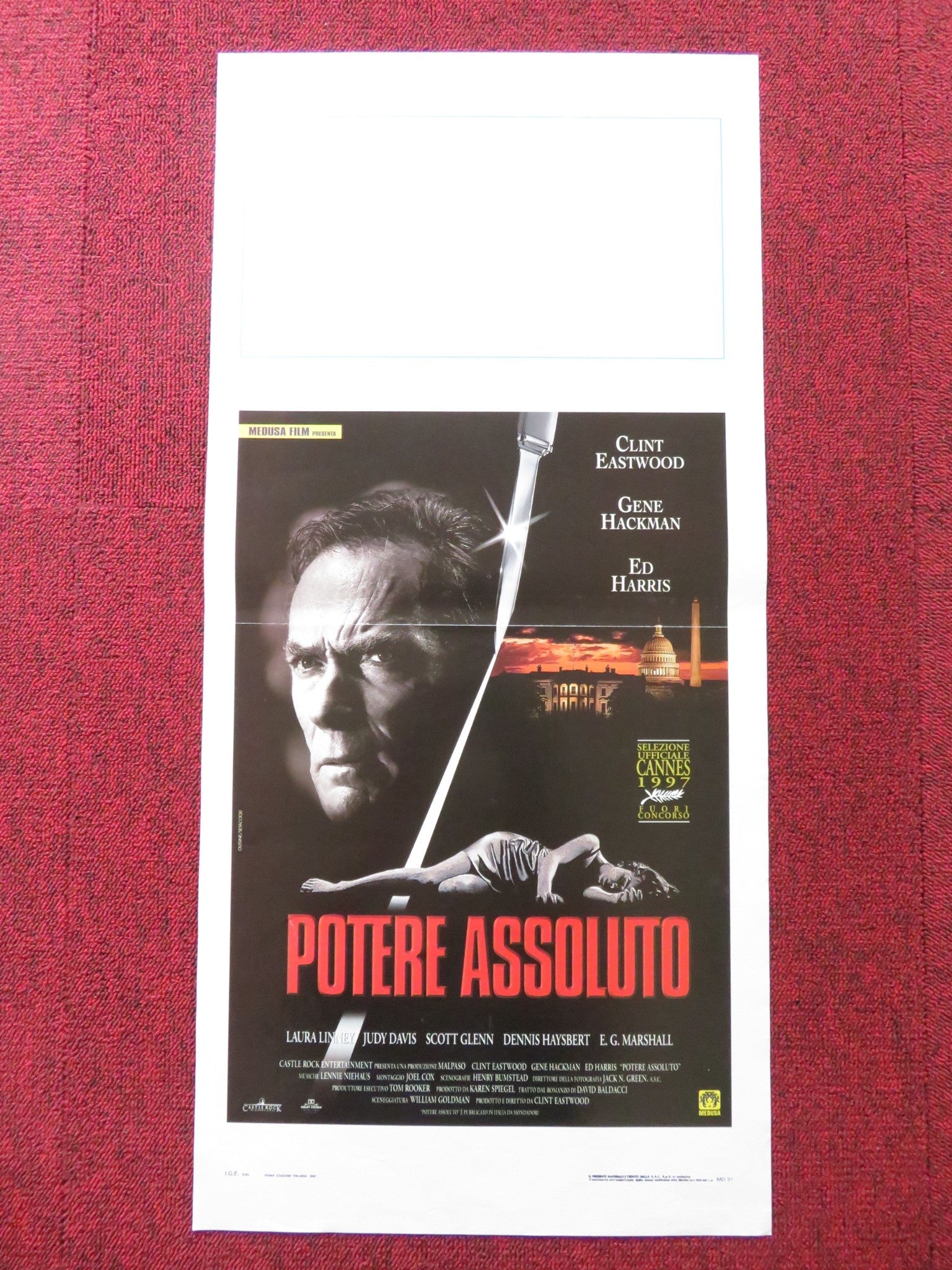 ABSOLUTE POWER ITALIAN LOCANDINA POSTER CLINT EASTWOOD GENE HACKMAN 1997 - Rendezvous Cinema