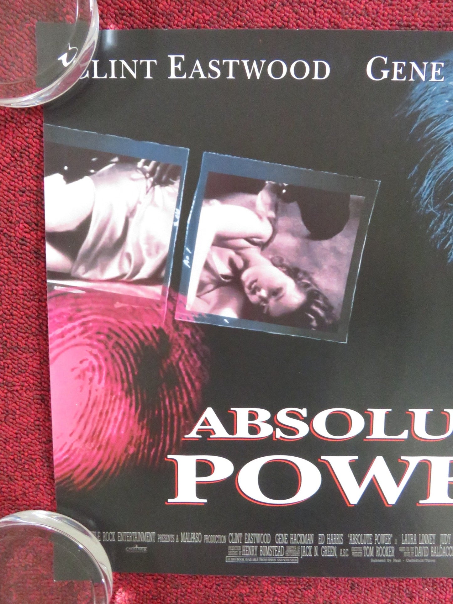 ABSOLUTE POWER UK MINI QUAD POSTER CLINT EASTWOOD GENE HACKMAN 1997 - Rendezvous Cinema