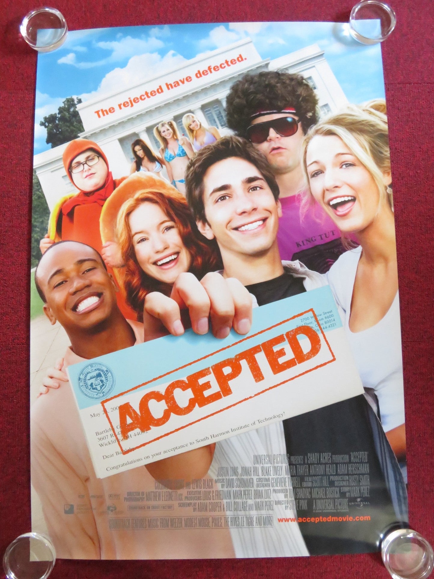 ACCEPTED US ONE SHEET ROLLED POSTER JUSTIN LONG JONAH HILL 2006 - Rendezvous Cinema