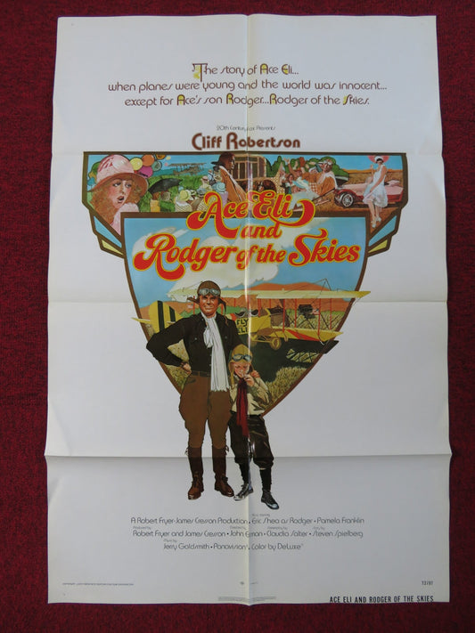 ACE ELI AND RODGER OF THE SKIES FOLDED US ONE SHEET POSTER CLIFF ROBERTSON 1972 - Rendezvous Cinema