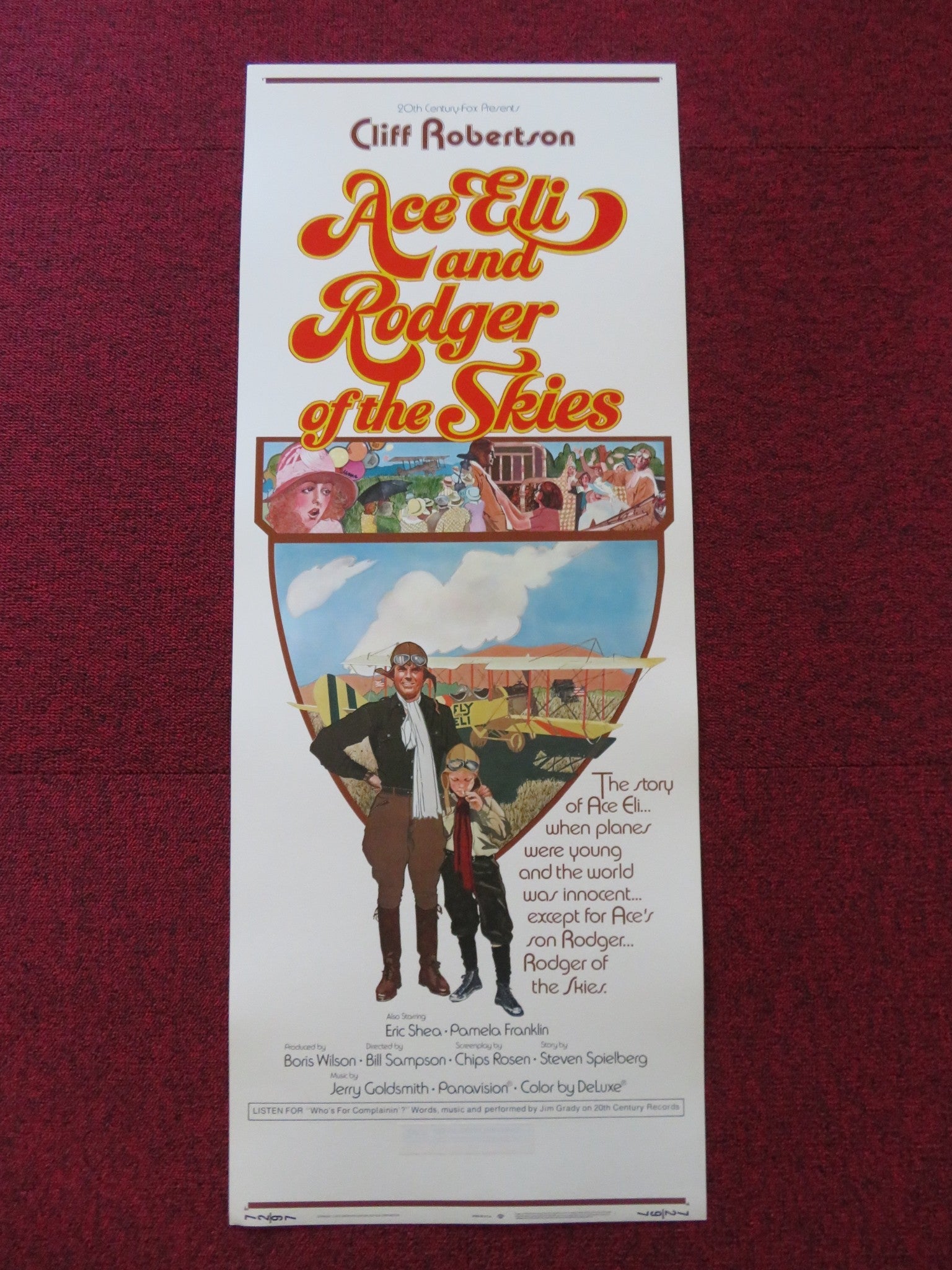 ACE ELI AND RODGER OF THE SKIES US INSERT (14"x 36") POSTER CLIFF ROBERTSON 1972 - Rendezvous Cinema