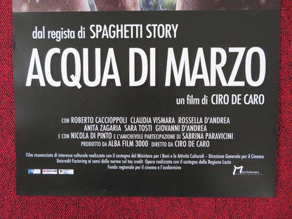 ACQUA DI MARZO ITALIAN LOCANDINA POSTER ROBERTO CACCIOPPOLI CLAUDIA VISMARA 2016 - Rendezvous Cinema