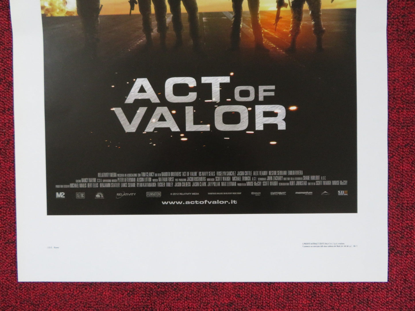 ACT OF VALOR ITALIAN LOCANDINA POSTER RORKE DENVER RAY MENDOZA 2012 - Rendezvous Cinema