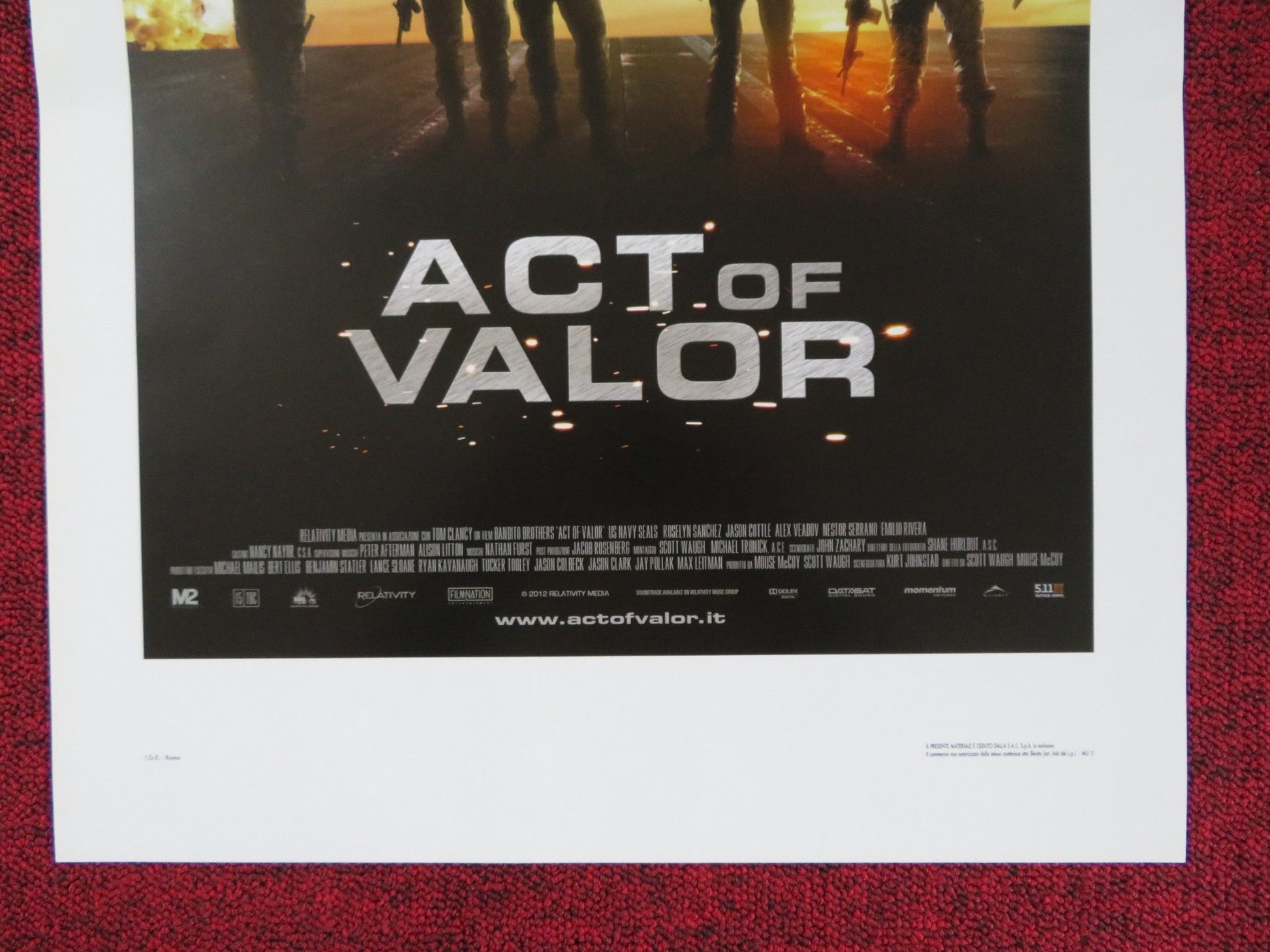 ACT OF VALOR ITALIAN LOCANDINA POSTER RORKE DENVER RAY MENDOZA 2012 - Rendezvous Cinema