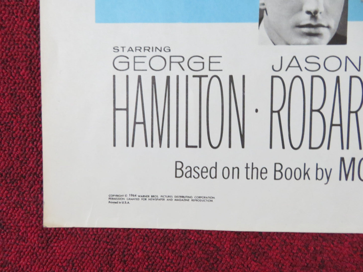 ACT ONE HALF SHEET (22"x 28") POSTER GEORGE HAMILTON JASON ROBARDS 1963 - Rendezvous Cinema